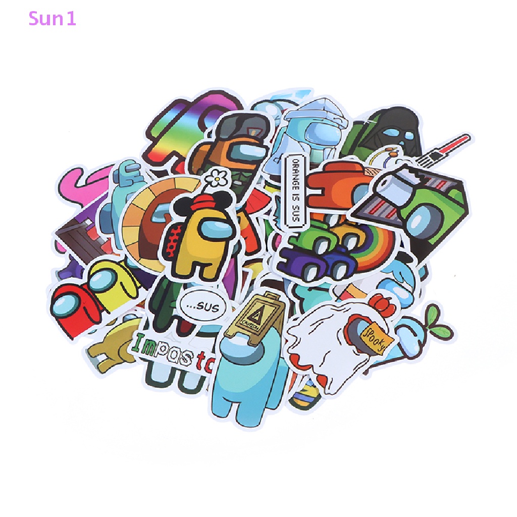 Set 50 Miếng Dán Graffiti Chống Nước Trang Trí Xe Hơi / Ván Trượt / Laptop / Hành Lý
