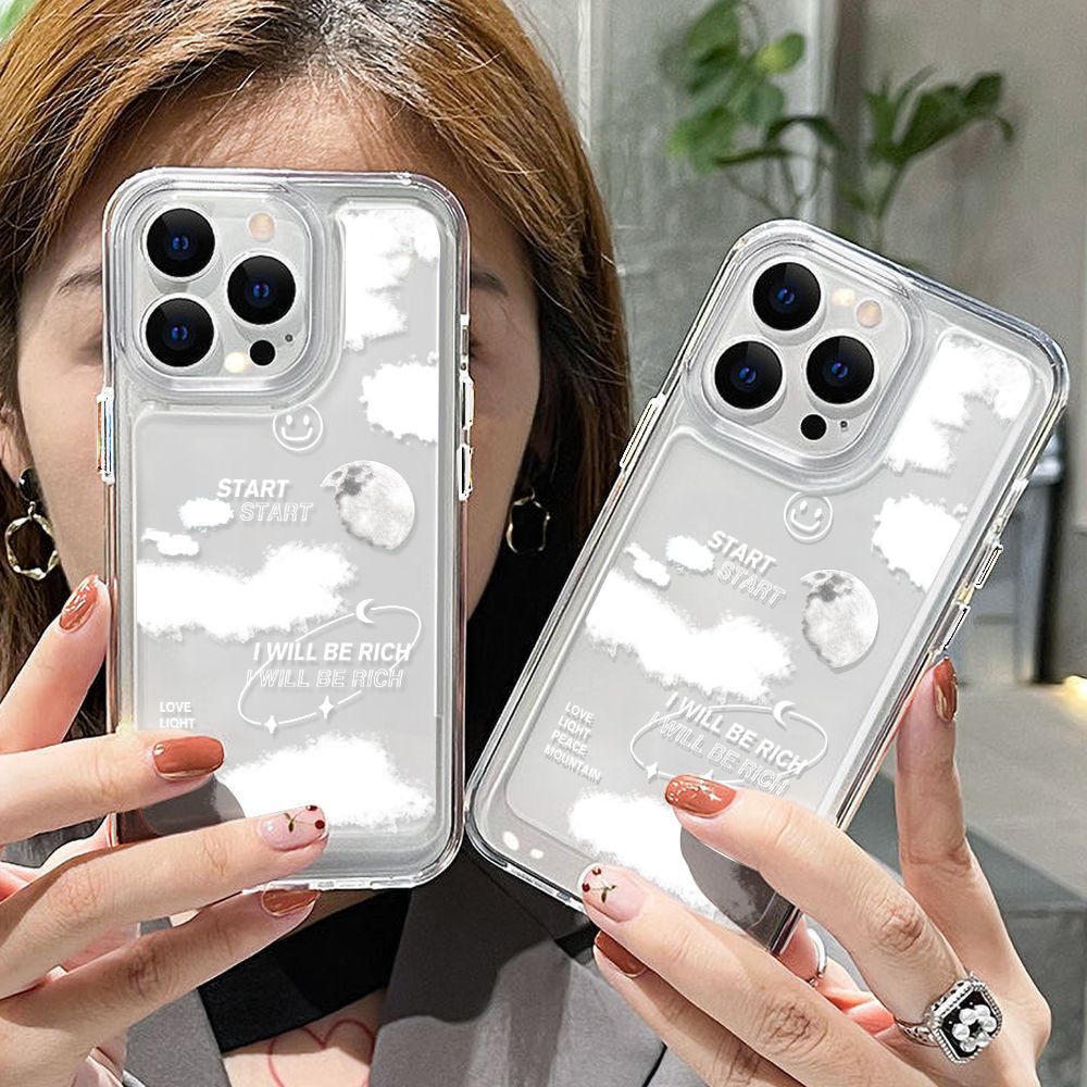 Ốp Điện Thoại TPU Mềm Chống Sốc Hình Đám Mây Cho iphone 14 pro max 11 Promax 11 12 / 13 / 6 / 7 / 8plus / X max