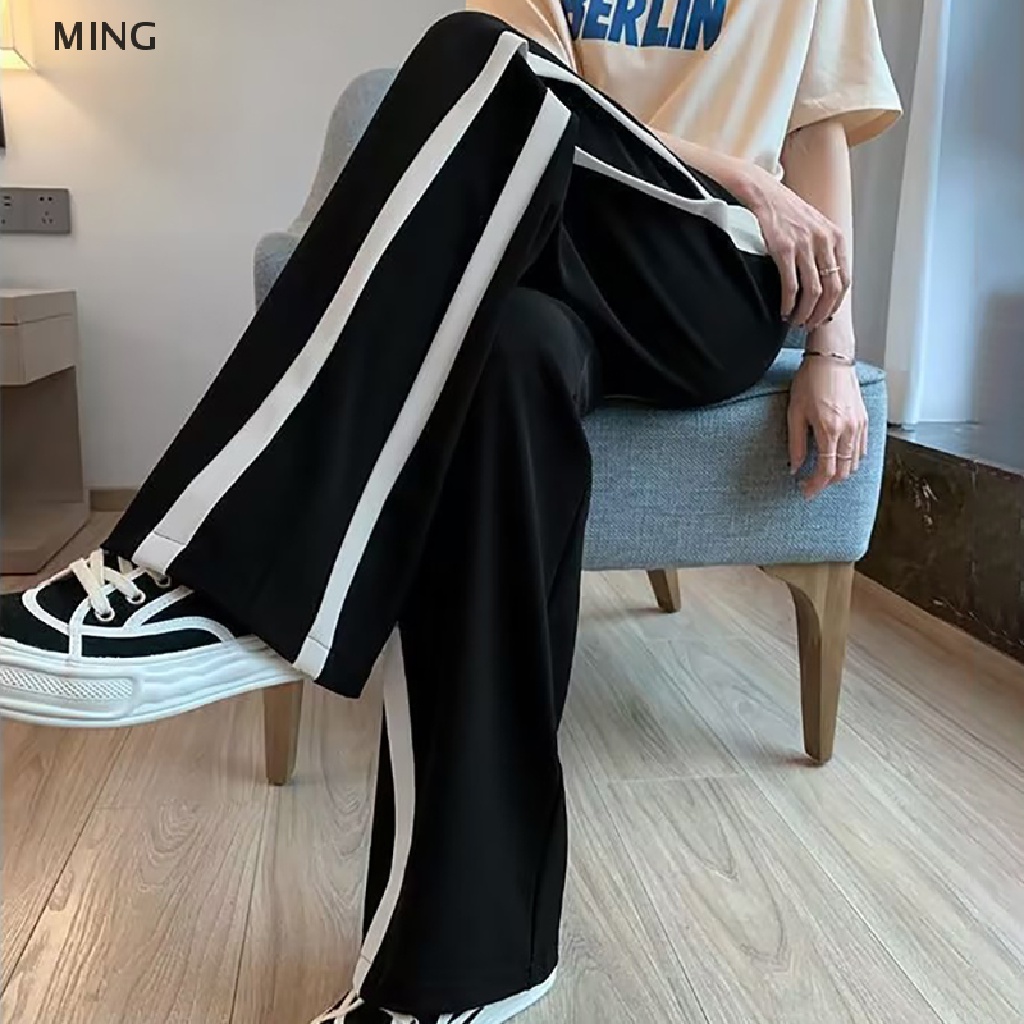 Quần Jeans Dài Ống Đứng Màu Sắc Tương Phản Phong Cách Hip Hop Cho Nữ