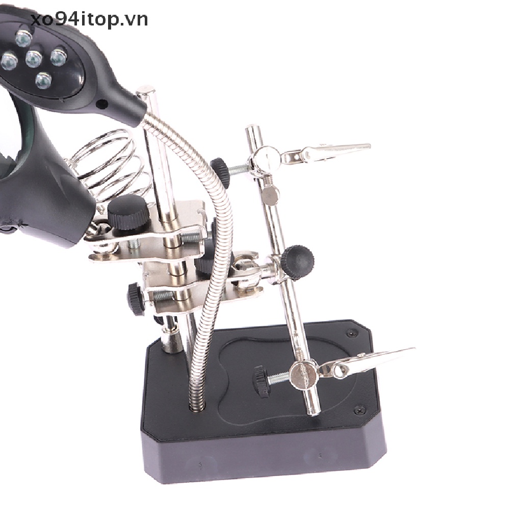 Xoitop 1 Cái Giá Đỡ Kim Loại Kính Lúp Led Điện Tử Hỗ Trợ Hàn Sắt VN