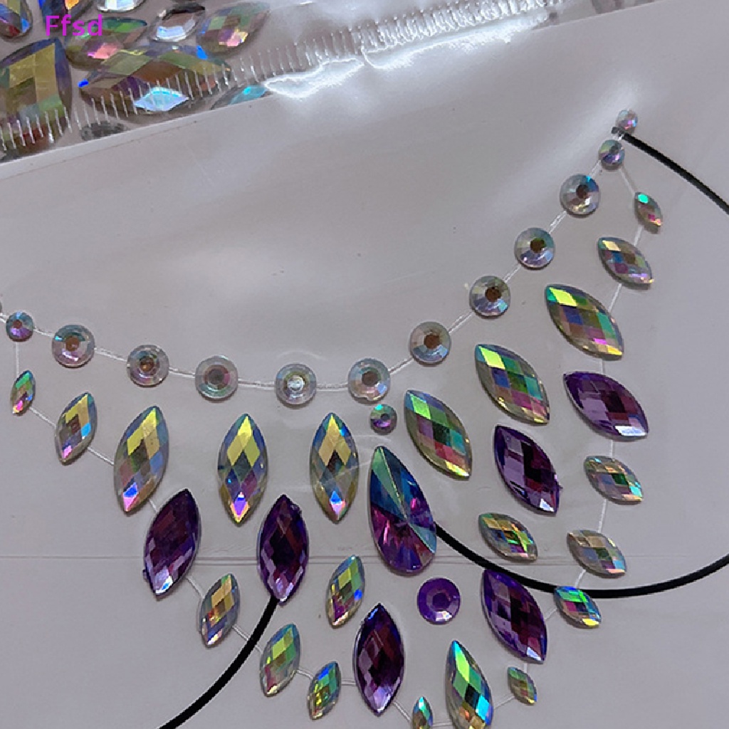 Hạt Kim Cương Giả 3D Dán Mặt / Cơ Thể Trang Điểm DIY