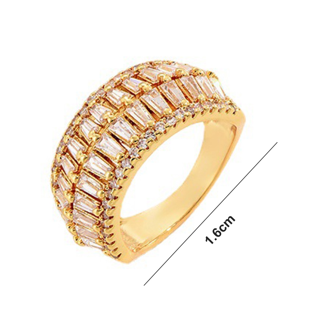 Nhẫn Mở Đính Đá Zircon Sang Trọng Có Thể Điều Chỉnh