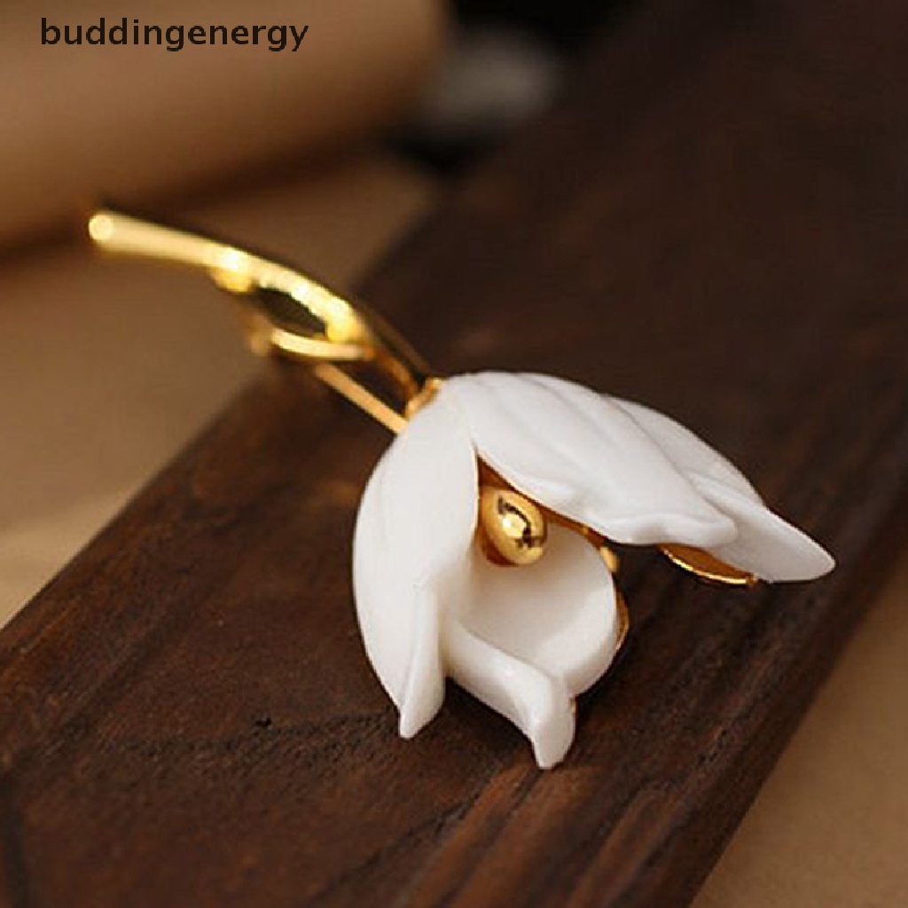 {BUDDI} Ghim Cài Áo Trang Trí Khăn Choàng Cổ Tráng Men Hình Hoa Tulip {BUDDI}