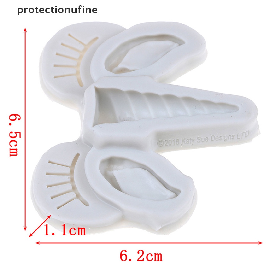 Khuôn Silicone Tạo Hình Làm Bánh Kẹo Hình Sừng Ngựa 3Vn