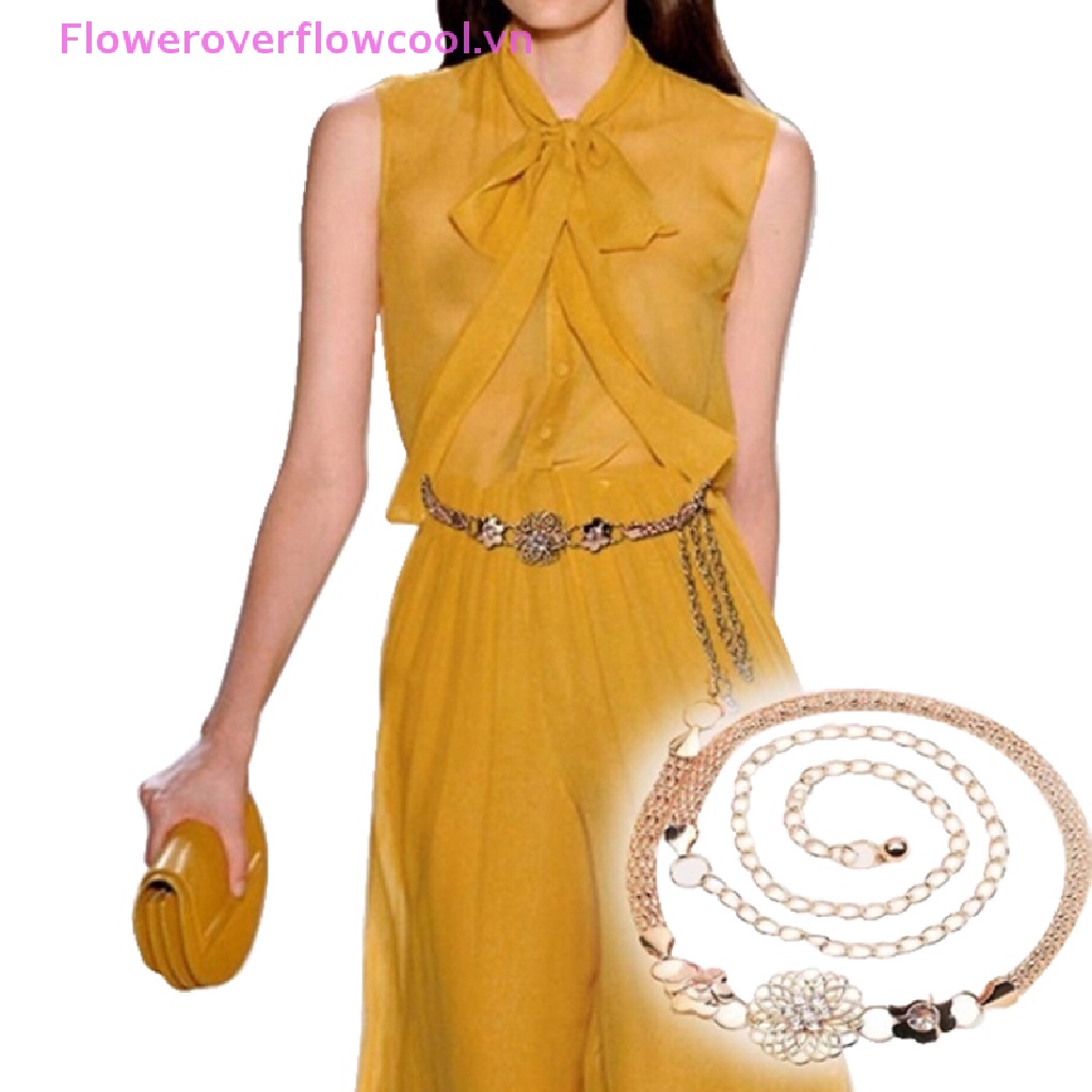 Thắt Lưng Dây Xích Bằng Kim Loại Thanh Lịch Thời Trang