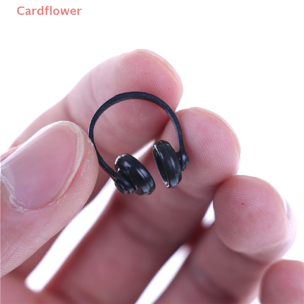 Tai Nghe Màu Đen Phụ Kiện Nhà Búp Bê 1 / 12 Mới