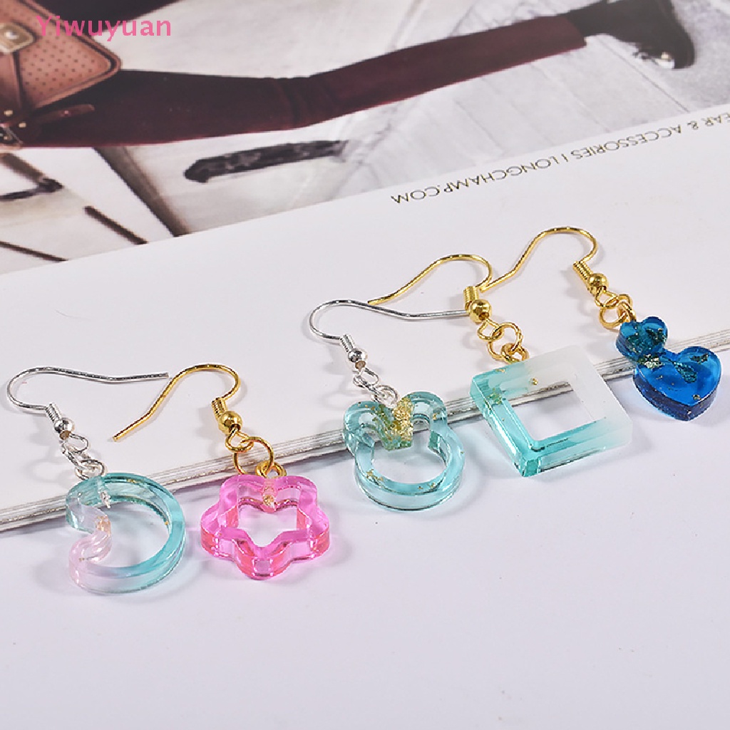 < Yiwuyuan > Khuôn Silicon Làm Mặt Dây Chuyền / Bông Tai DIY Hình Mặt Trăng / Ngôi Sao / Đầu Thỏ / Lắc Đầu