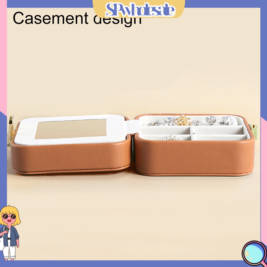 &lt;SPwholesale&gt; Hộp Giả Da Đựng Trang Sức Tiết Kiệm Không Gian Tiện Dụng Cho Gia Đình
