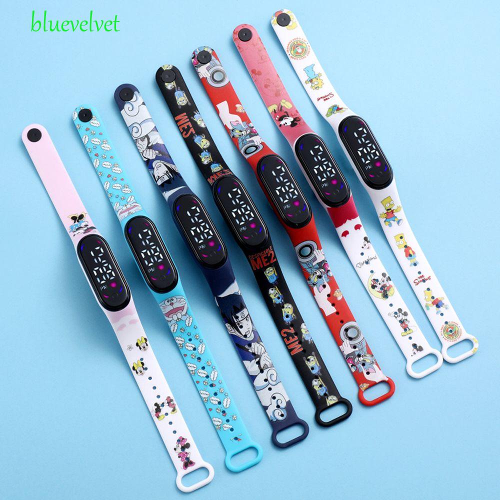 Đồng Hồ Đeo Tay Điện Tử Thông Minh Bằng Silicon Siêu Nhẹ Chống Thấm Nước Hình Doraemon Naruto Cho Trẻ Em