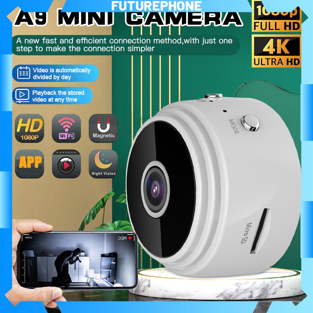 Camera A9 Camera Mini Wifi Camera Ip 1080P Hd An Ninh Ip Kết Nối Với Điện Thoại Thông Minh Thời Lượng Pin Dài Phù Hợp Với An Ninh Gia Đình Trong Tương Lai