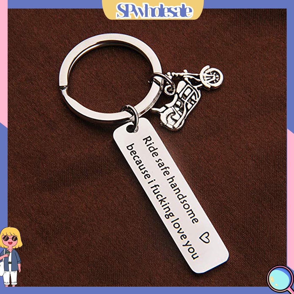 <SPwholesale> Móc Khóa Bằng Thép Không Gỉ Hình Xe Máy Độc Đáo