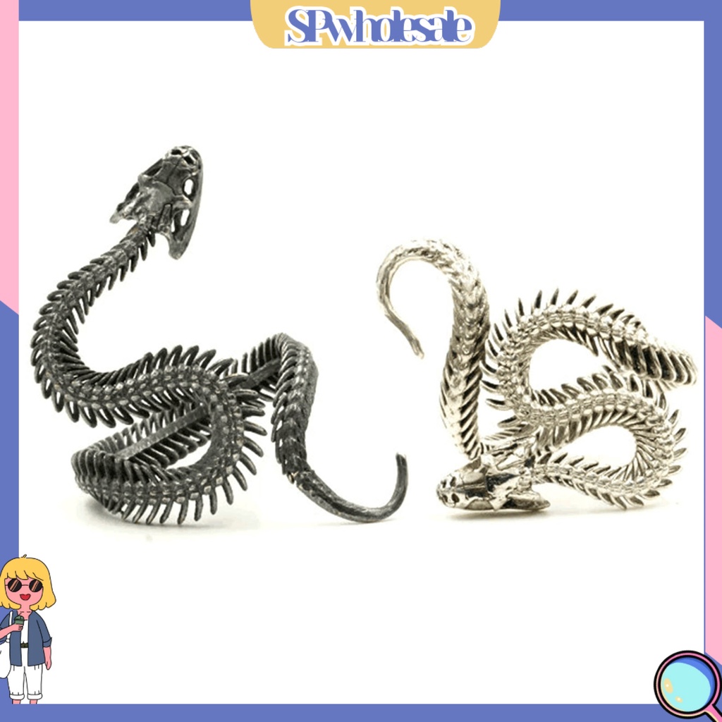 <SPwholesale> Set 2 Nhẫn Đồng Hình Rắn Nhiều Màu Sắc Thời Trang Cho Nam