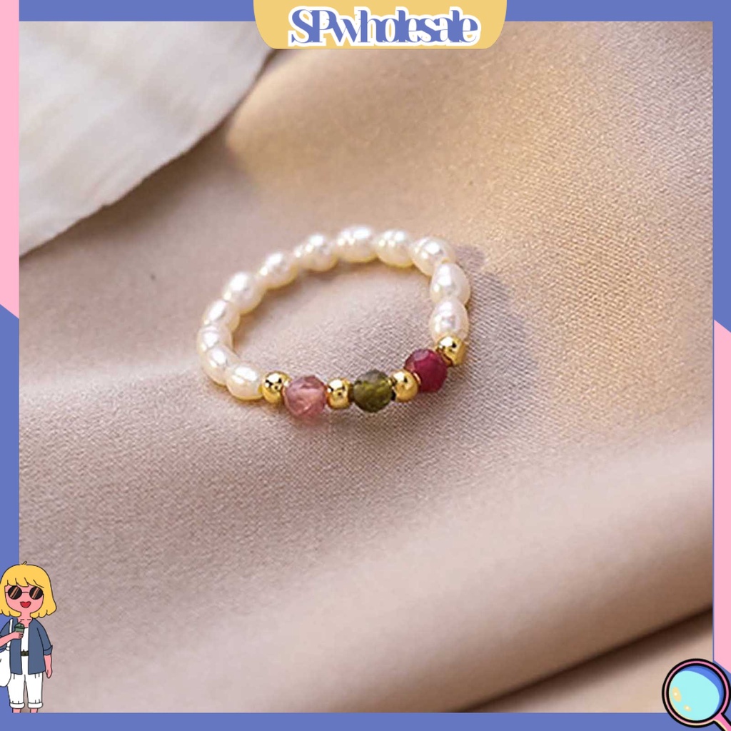 <SPwholesale> Nhẫn Đính Hạt Ngọc Trai Nhân Tạo Nhiều Kiểu Dáng Thanh Lịch Cho Nữ