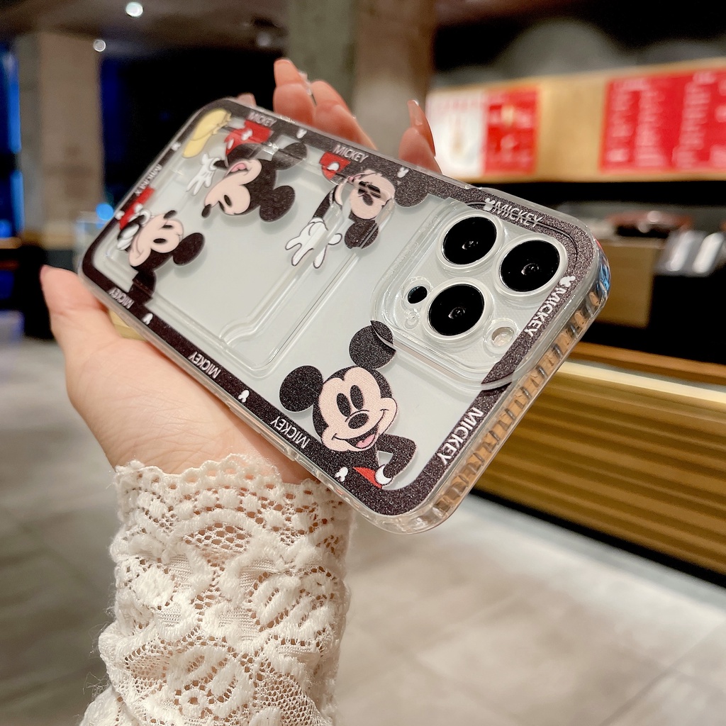For Xiaomi Redmi Note 12 11 11S 10S 9S 10 8 9 Pro Max 10C 10A 9A 9C 9T K40 Poco M3 F3 X3 X4 Pro X3nfc 10T 11T pro X3GT Cartoon Mickey Mobile Phone Case Holder Silicone Soft Cover