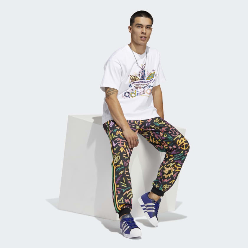 ADIDAS Áo Thun NgắN Tay In HọA TiếT NhiềU MàU SắC Cho Nam 100%