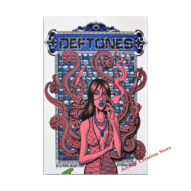 Tranh Treo Tường Bằng Giấy kraft In Hình Ca Sĩ deftones Phong Cách vintage Hiện Đại Trang Trí Phòng Ngủ Gia Đình
