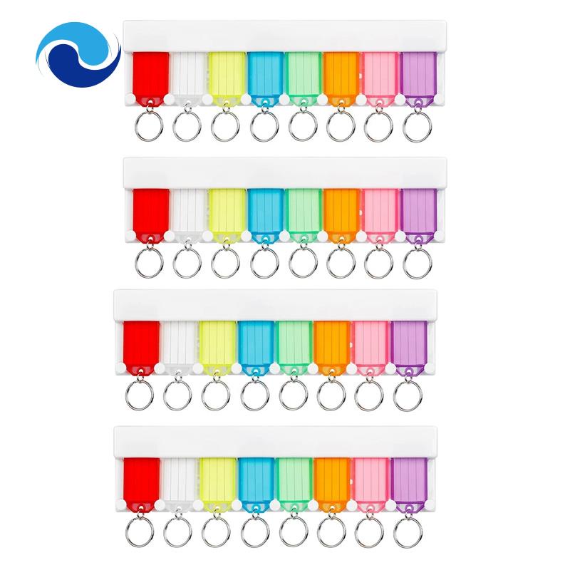 Set 4 Giá Đỡ Chìa Khóa Gắn Tường Bằng Nhựa Cứng Trong Suốt 8 Màu Tùy Chọn
