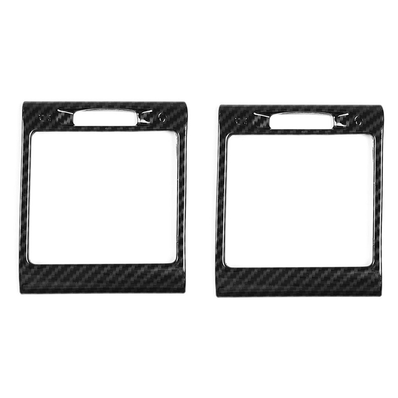 Set 2 Viền Bọc Máy Điều Hòa Xe Hơi Mercedes Benz G-Class W463 G500 2004-2018 Bằng Sợi Carbon