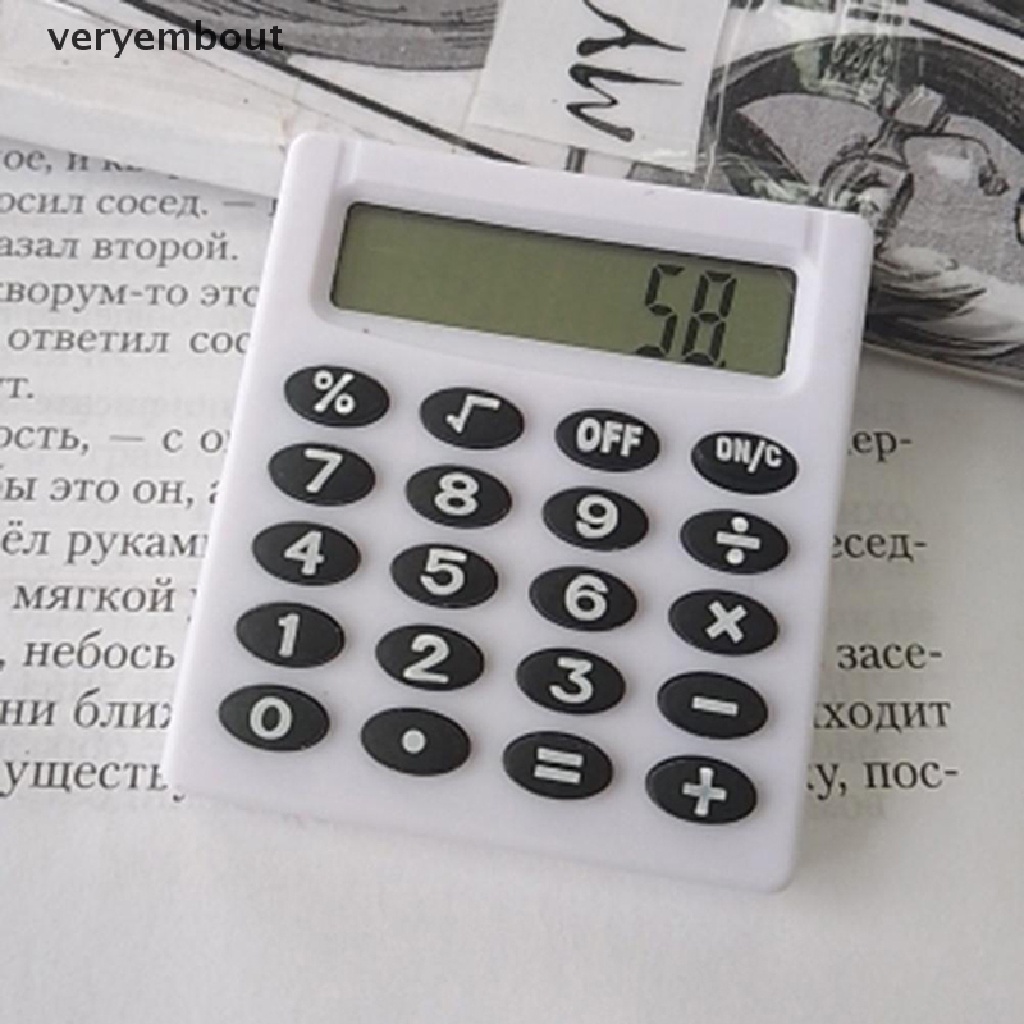 Máy Tính Mini Hình Vuông Bằng Nhựa Nhiều Màu Sắc Đa Năng Tiện Dụng Cho Văn Phòng / Trường Học