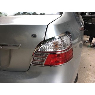 Ốp viền đèn pha hậu Vios 2007-2013 nhựa xi mạ crom sáng bóng cao cấp