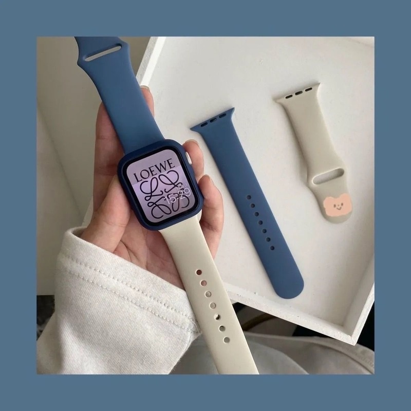 Dây Đeo Đồng Hồ Bằng Cao Su Silicone 49mm 45MM 41MM 40MM 44MM 42MM 38MM 45 41 MM Cho i-watch Series ultra 8 7 6 5 4 3 2