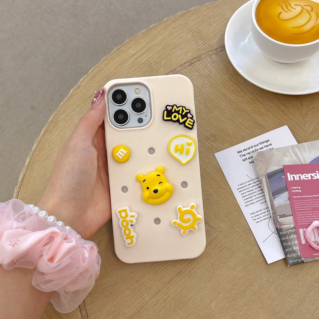 Ốp Điện Thoại Silicone Mềm Chống Sốc In Hình Heo Hồng 3D Dễ Thương Có Lỗ Thông Gió Tháo Rời Được Cho Apple IPhone 14 13 12 11 Pro Max