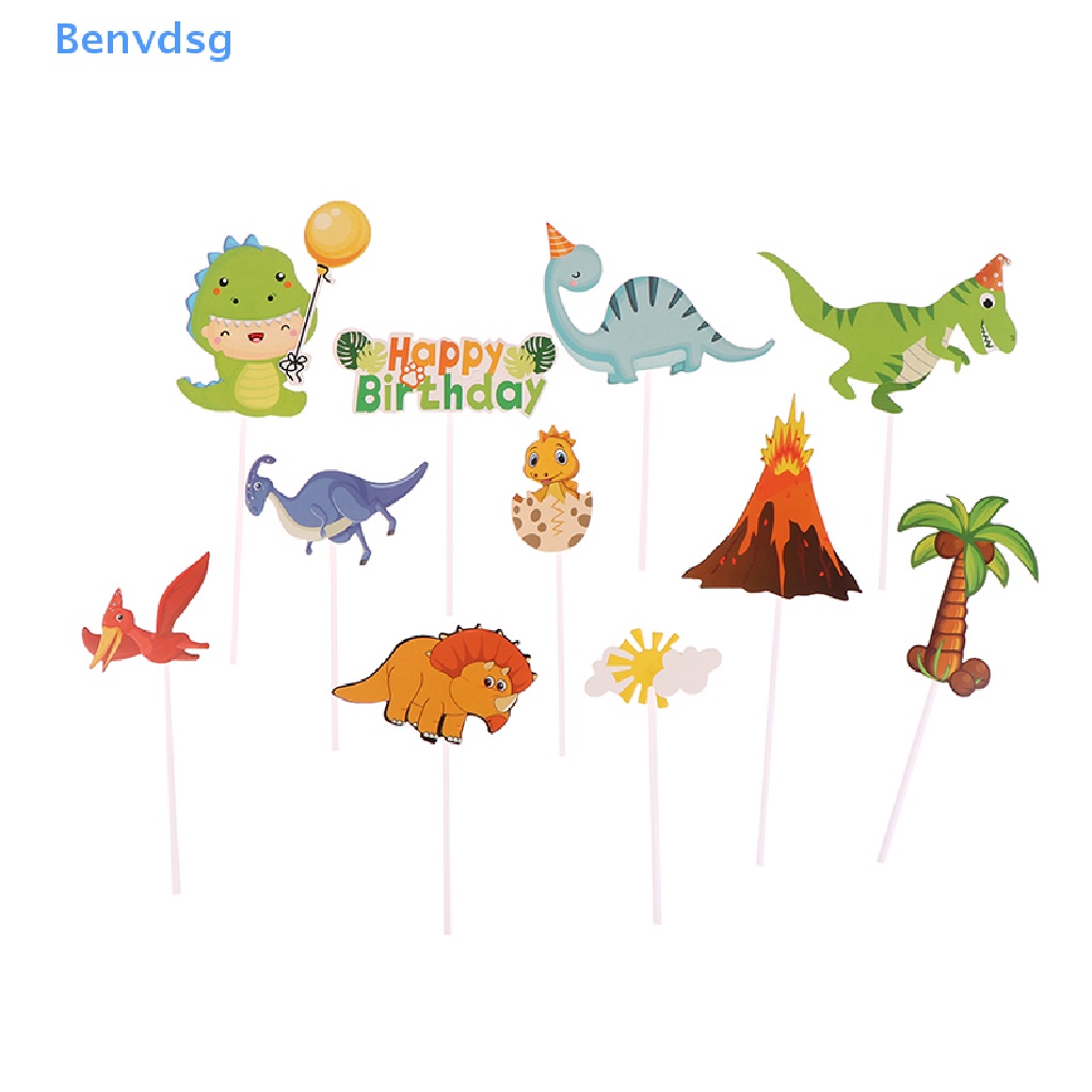 1 Set Que Cắm Trang Trí Bánh Kem Hình Khủng Long