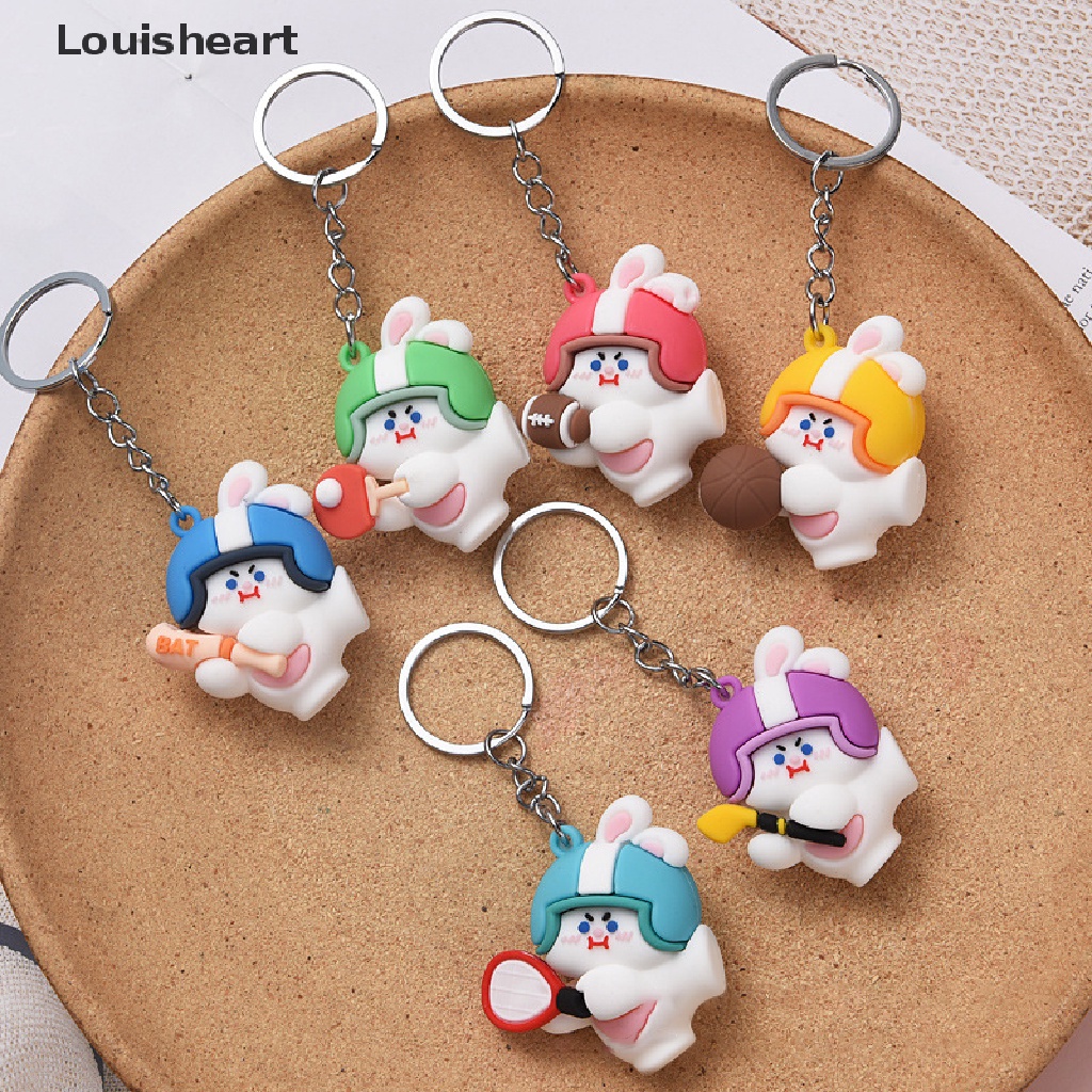 Louisheart Móc Khóa Hình Thỏ Thể Thao Đáng Yêu