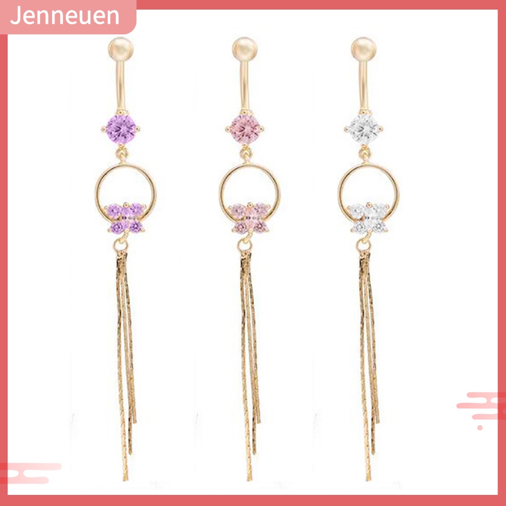 Khuyên Rốn Hình Bướm Đính Đá Lấp Lánh Thời Trang