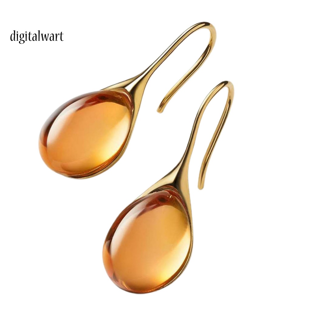 Kỹ Thuật Số| 1 Đôi Bông Tai Hình Giọt Nước Đính Pha Lê Giả Trong Suốt Thời Trang Cho Nữ