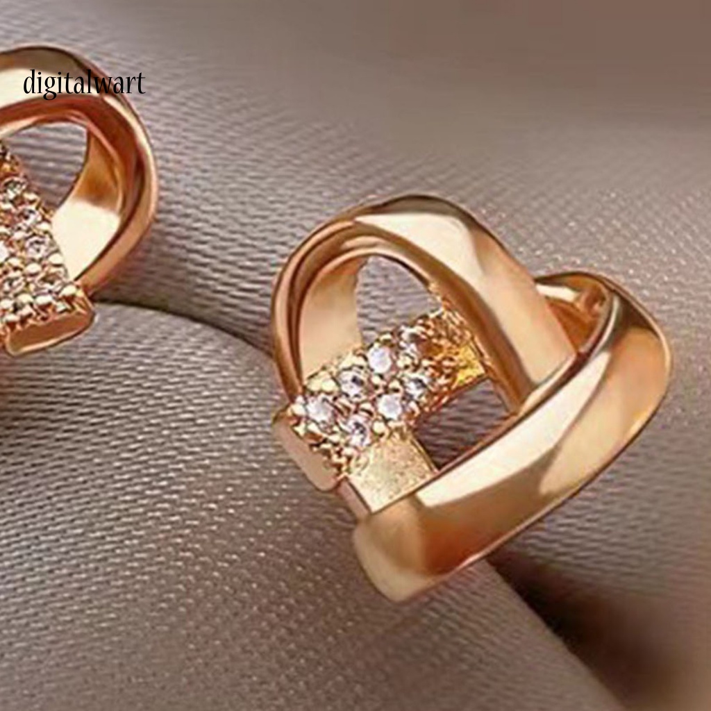 Kỹ Thuật Số| 1 Đôi Bông Tai Nữ Hình Thánh Giá, Trái Tim Đính Đá Lấp Lánh