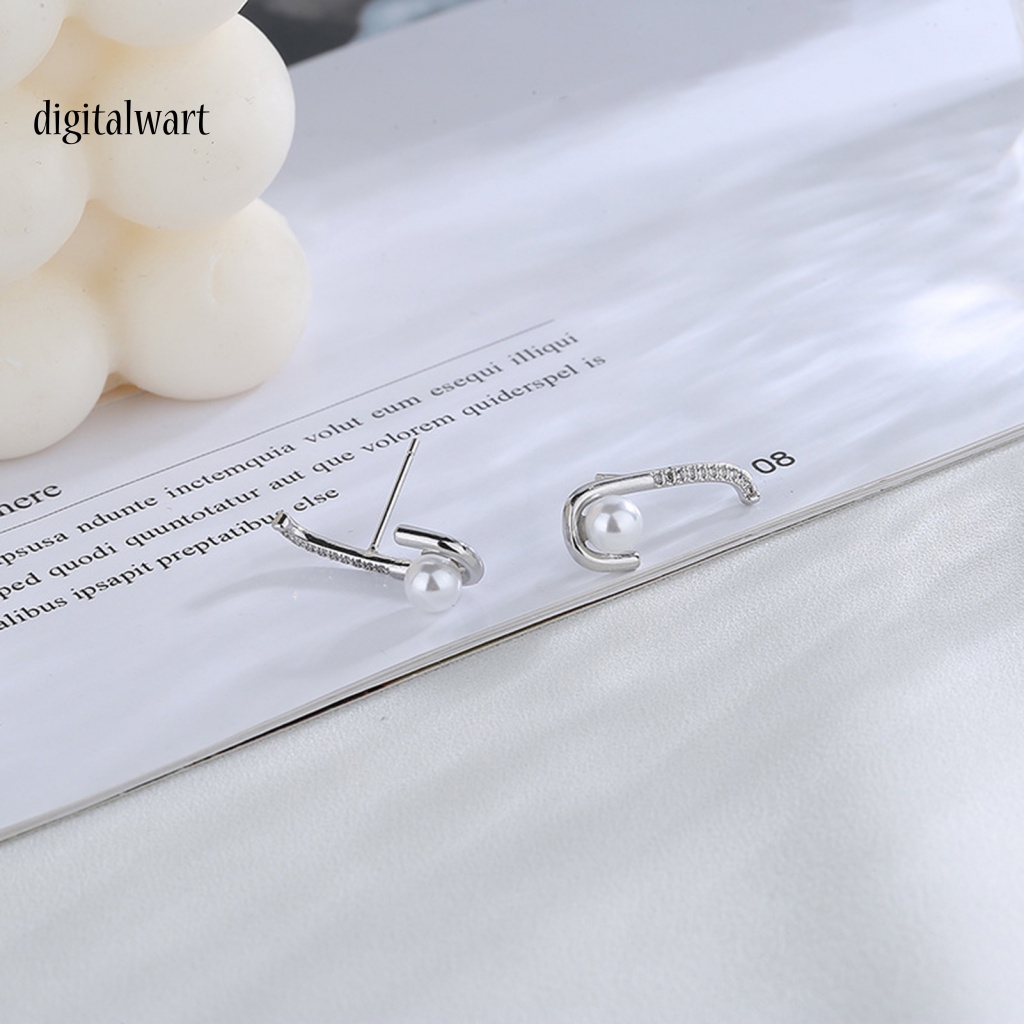 Kỹ Thuật Số| 1 Khuyên Tai Dạng Hạt Đính Ngọc Trai Giả Lấp Lánh Dùng Hàng Ngày