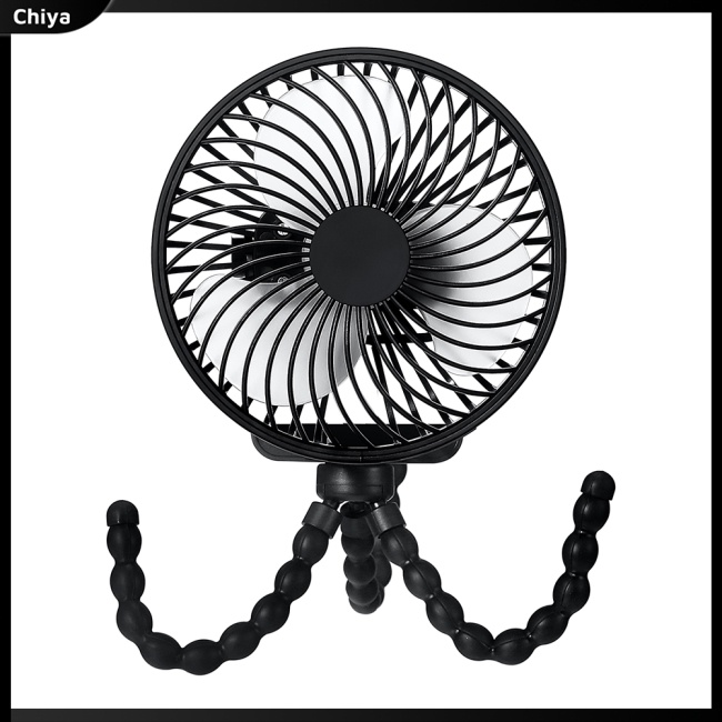 Quạt 2000mah Có Kẹp Gắn Xe Đẩy Em Bé Linh Hoạt Xoay 360 Độ Tiện Dụng