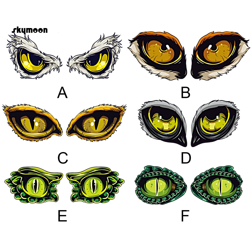 Đề Can Vinyl Dán Xe Hơi / Xe Máy Hình Đôi Mắt Đại Bàng Thân Thiện Với Môi Trường Chống Thấm Nước / Mài Mòn