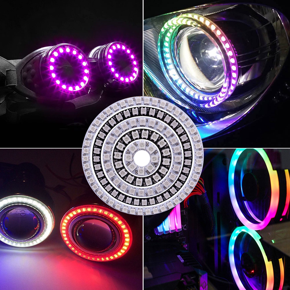 Vòng Đèn Led Pixel WS2812B DC5V Pcb 5050 RGB WS2812 IC 14Keys Chất Lượng Cao