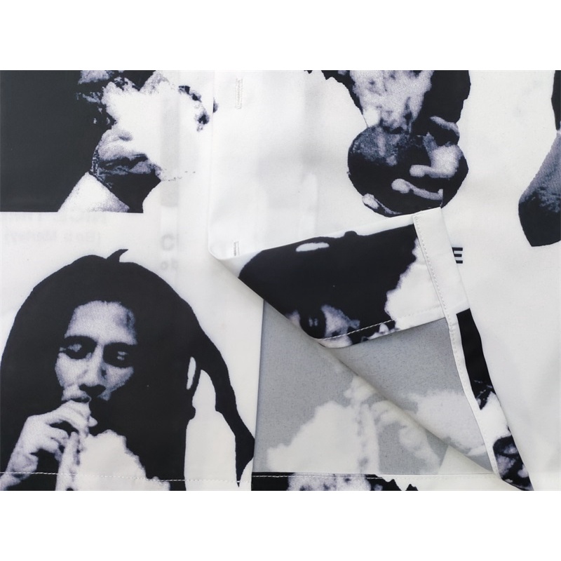 Wa-cko8 MA-Ri8- Bob Marley Áo Sơ Mi Thời Trang Cổ Điển Unisex