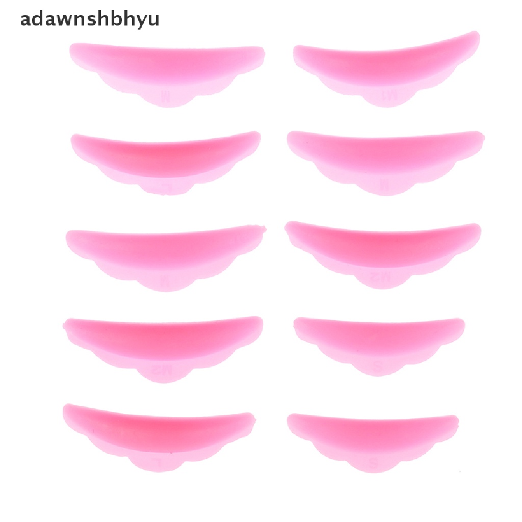 Bộ 5 Cặp Đệm Silicone Uốn Cong Lông Mi Có Thể Tái Sử Dụng Nhiều Màu