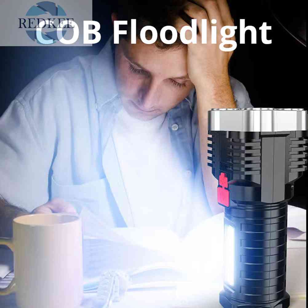 Đèn Pin LED COB Độ Sáng Cao Chống Thấm Nước Có Thể Sạc Lại Bằng Cổng USB