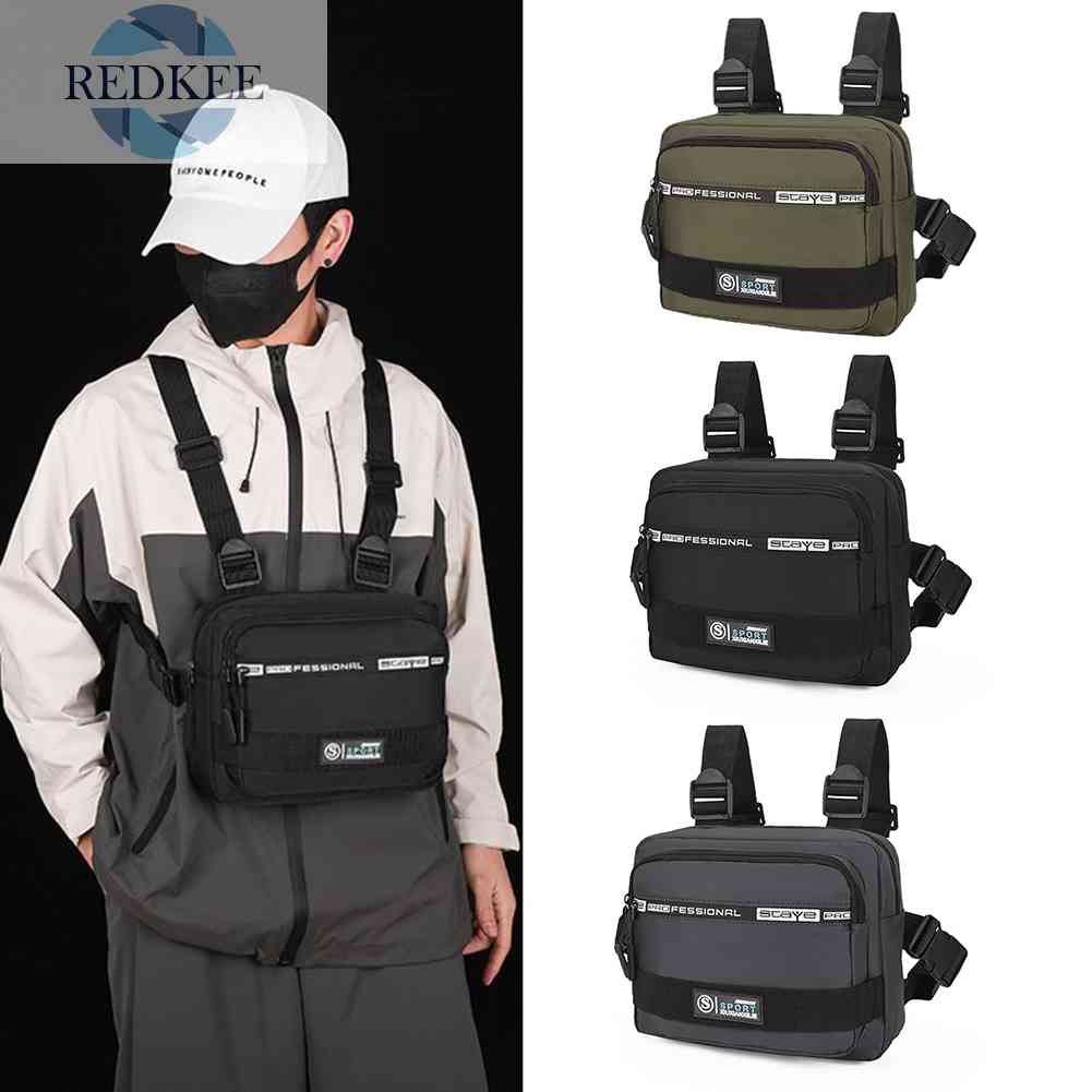 Túi Đeo Chéo Ngực Vải Oxford Nhỏ Gọn Có Thể Điều Chỉnh Thời Trang Cho Nam