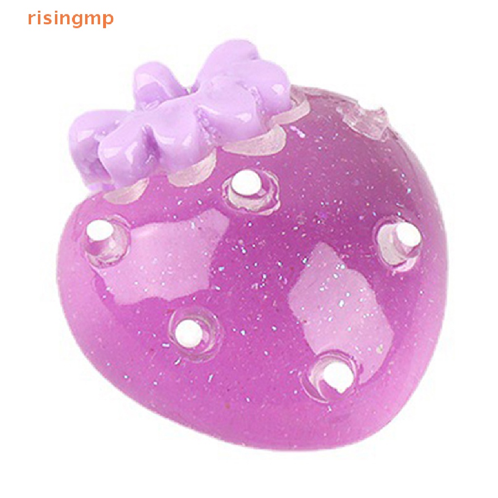 Set 5 Quả Dâu 3D Mini Bằng Nhựa Phát Quang Dùng Trang Trí Móng Tay DIY