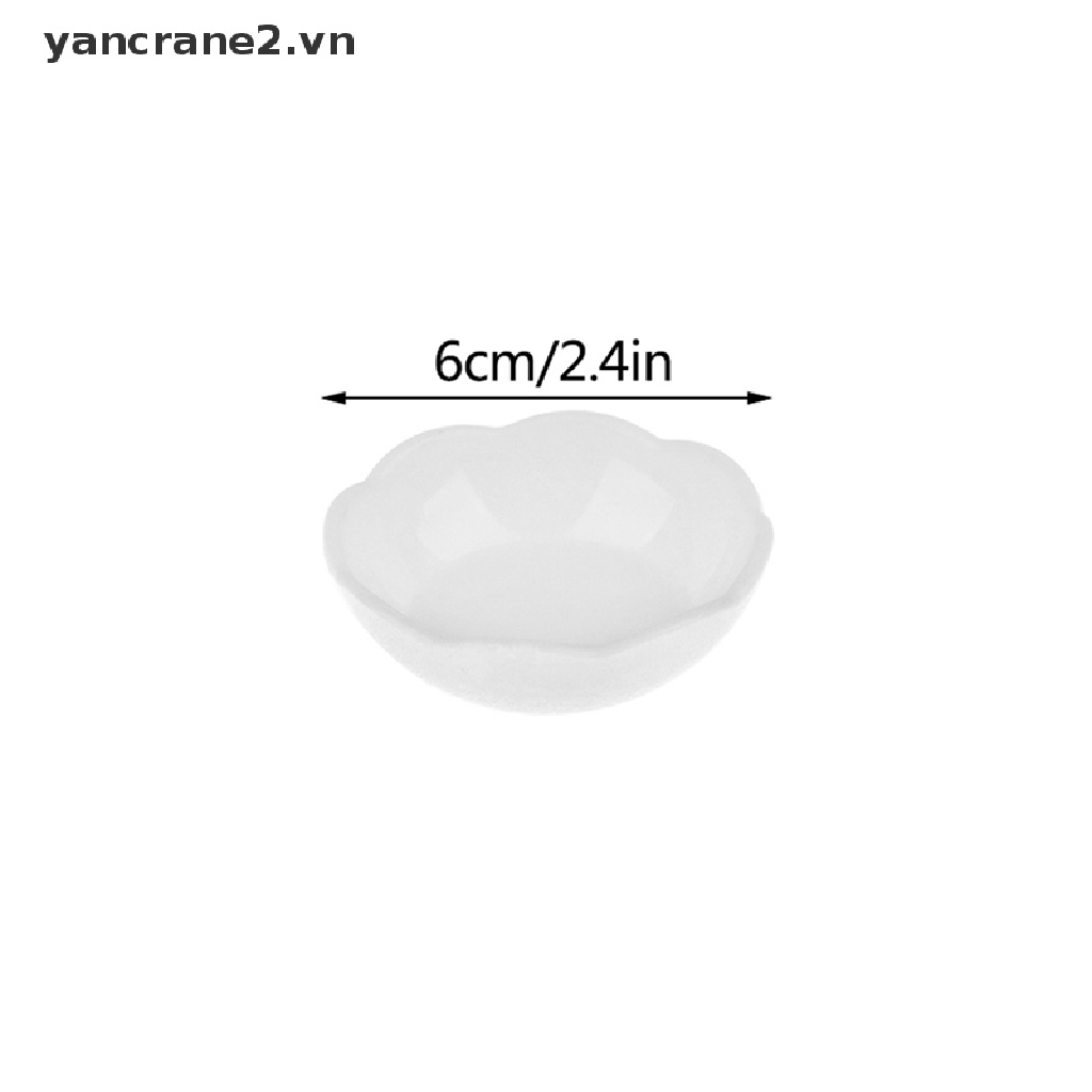 Set 4 Bát Ăn Súp Trắng Phối Ren Trang Trí Nhà Búp Bê 1: 12 {yancrane2.vn}