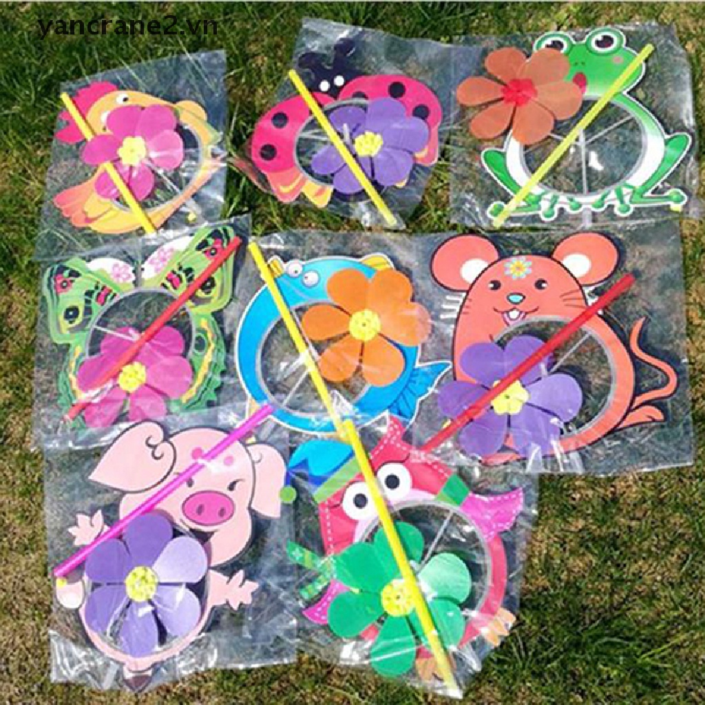 {YAN2} Chong Chóng Gió Con Quay Hoạt Hình Handmade Đáng Yêu Trang Trí Vườn Đồ Chơi {yancrane2.vn}