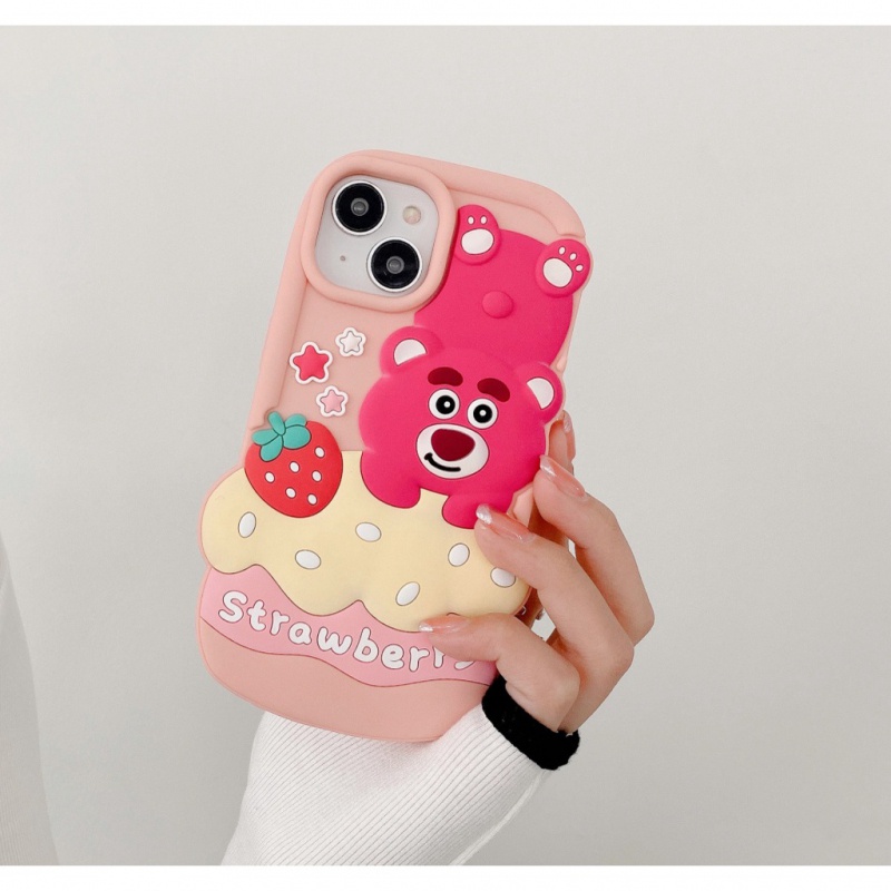 Ốp Điện Thoại In Hình Gấu Và Bánh Vận Chuyển Tốc Độ Cho Iphone 11 13Promax 12 pro 78P xsmax