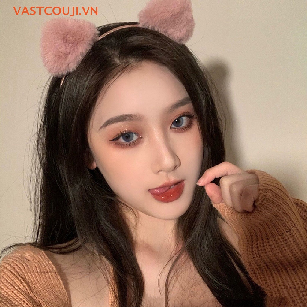 Băng Đô Tai Mèo Bông Hóa Trang Nhân Vật Hoạt Hình VASTJI