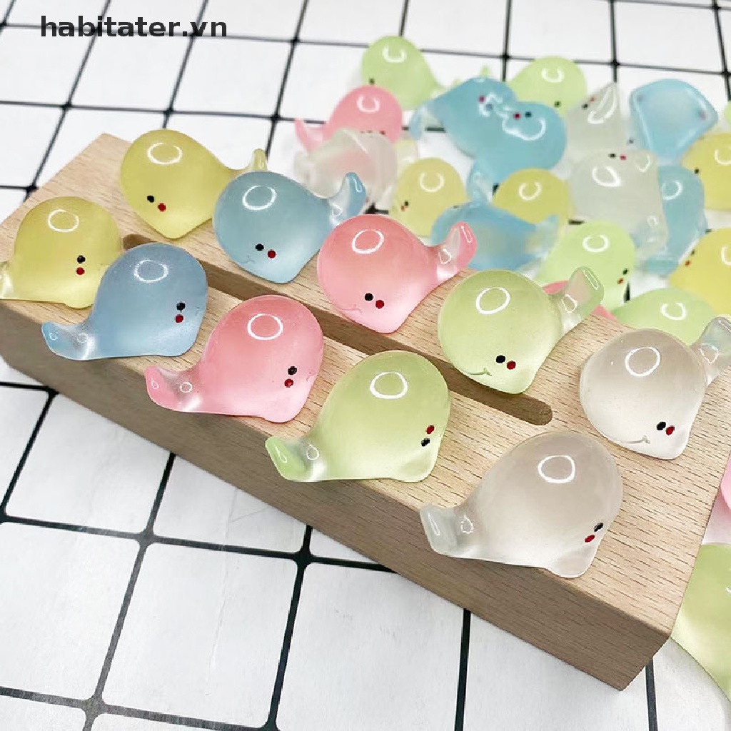 Set 6 Tượng Cá Heo Dạ Quang Trang Trí Thủ Công