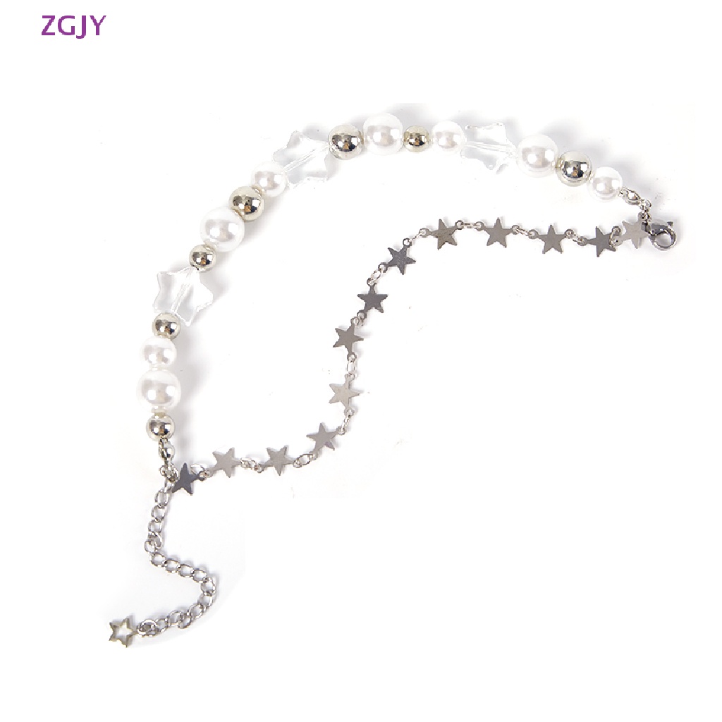 Vòng Tay Chuỗi Hạt Ngọc Trai Mặt Ngôi Sao Thời Trang Cho Cặp Đôi Mới