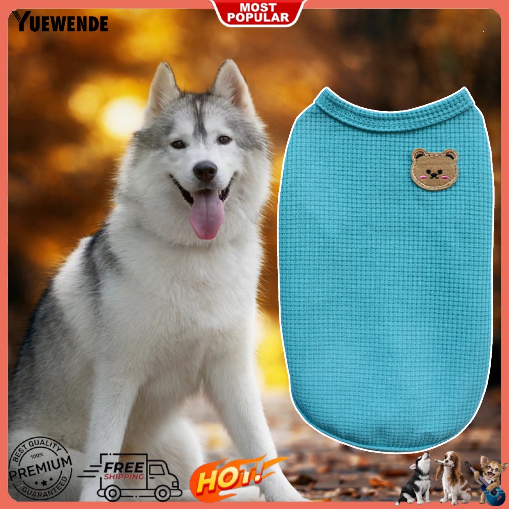 Áo Không Tay Màu Sắc Tươi Sáng In Họa Tiết Bánh Waffle Dành Cho Thú Cưng