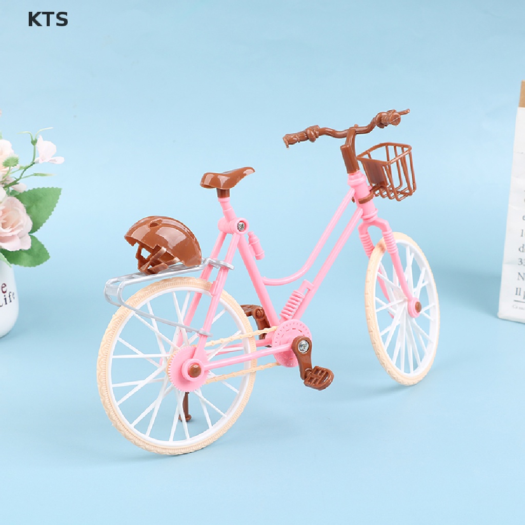 1 Bộ Xe Đạp Nhựa Mini Tỉ Lệ 1 / 6 Cho Nhà Búp Bê