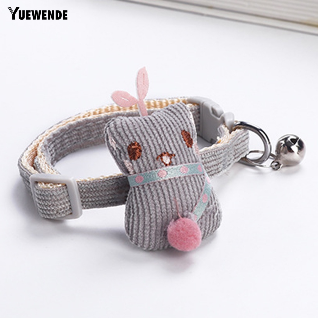 Ye.b Vòng Cổ Polyester Màu Sắc Tươi Sáng Họa Tiết Hoạt Hình Có Chuông Dành Cho Thú Cưng