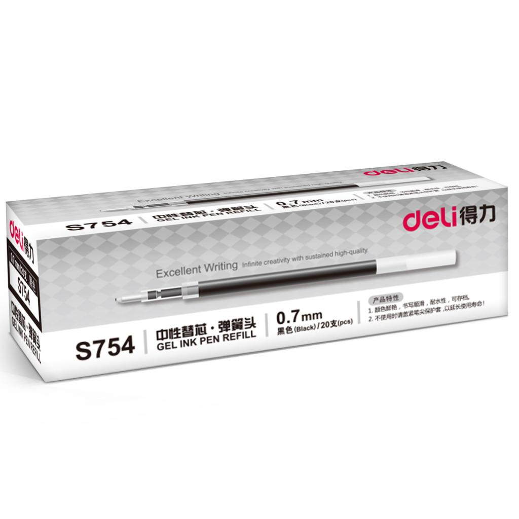 Deli Ruột Bút Gel Ngòi 0.7mm S754